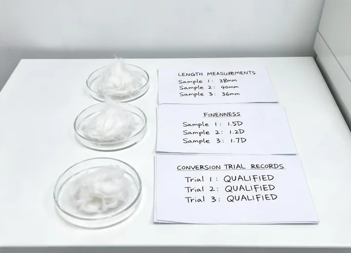 Staple fiber qualification records